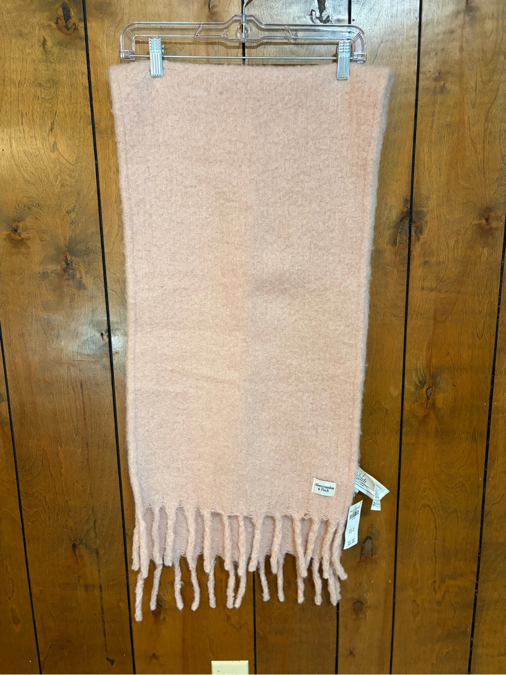 Abercrombie & Fitch Blush Pink Fringe Scarf